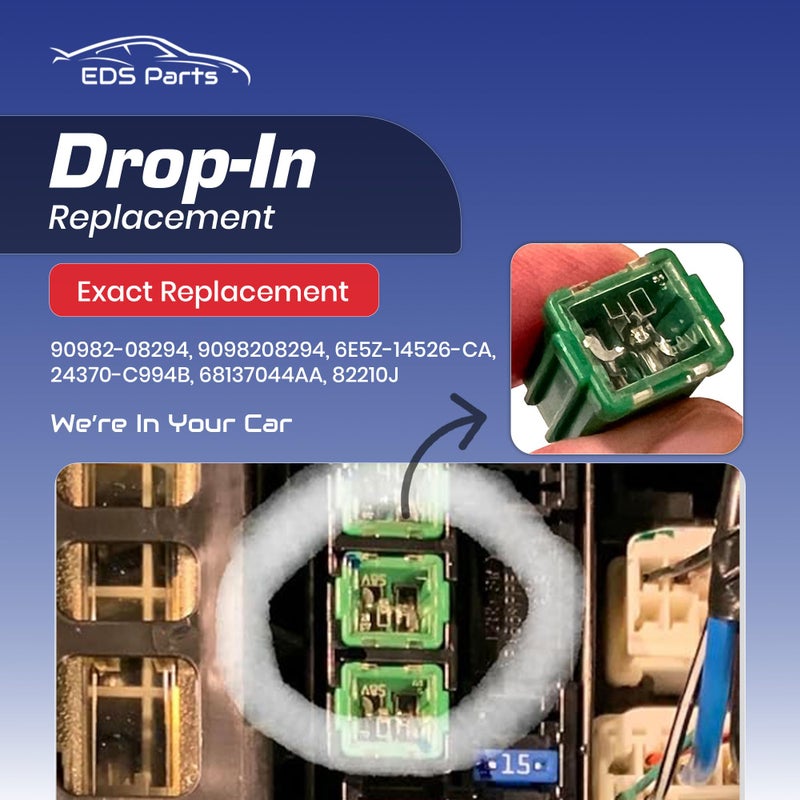 EAPP New 927-6040 9276040 40 Amp Green Mini J Fuse Compatible Replacement for 90982-08294 9098208294 6E5Z-14526-CA 24370-C994B 68137044AA 82210J Corolla Tundra Tacoma Highlander Toyota Ford Nissan etc - Image 4